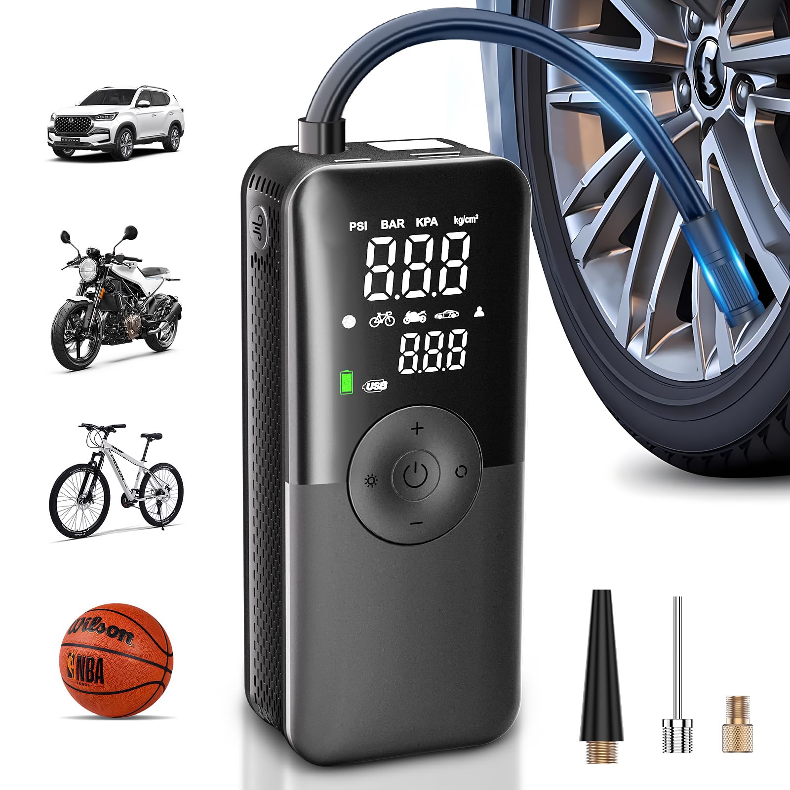 Amazon.com: CARSUN Cordless Tire Inflator Portable Air Compressor